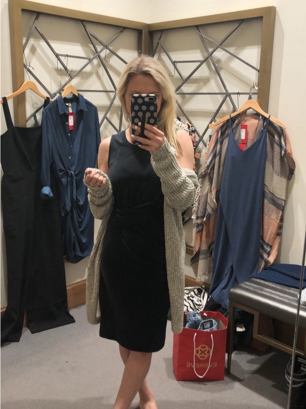 Allison Joy Black Midi Sheath Dress